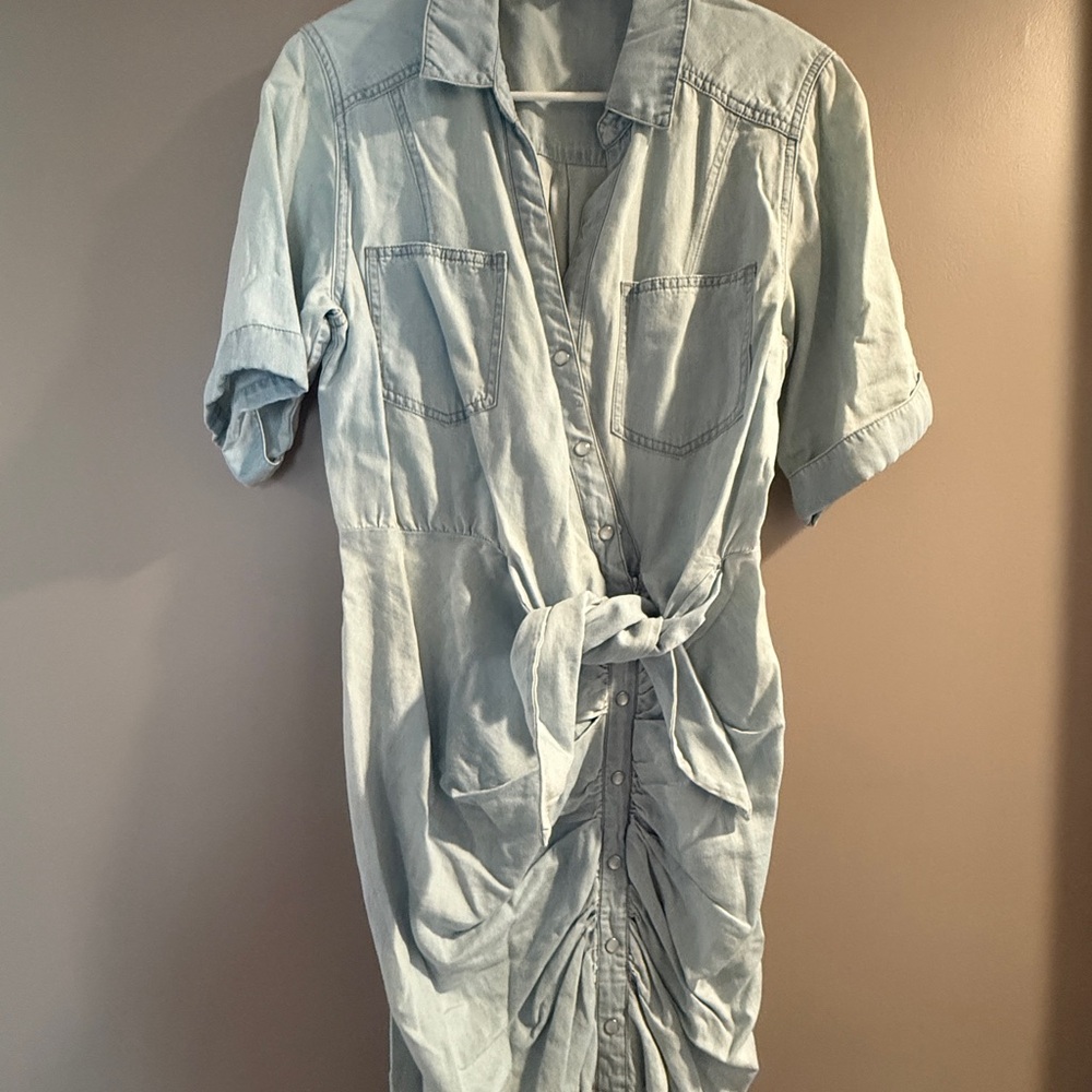 Veronica Beard Light Blue Button Down Dress